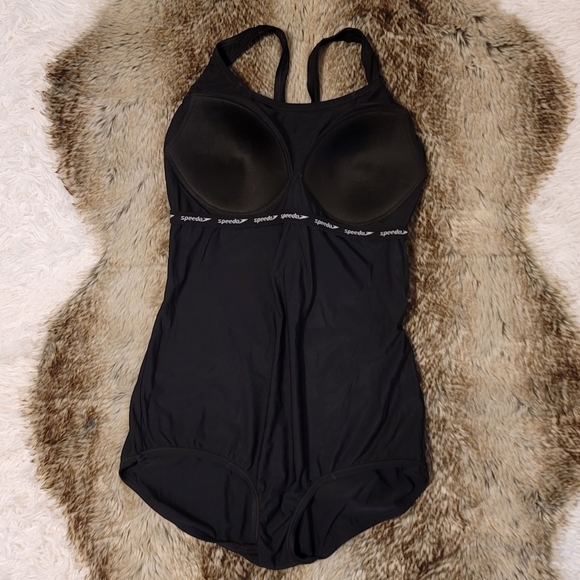 Speedo Powerflex black cross back swimsuit - Picture 8 of 11